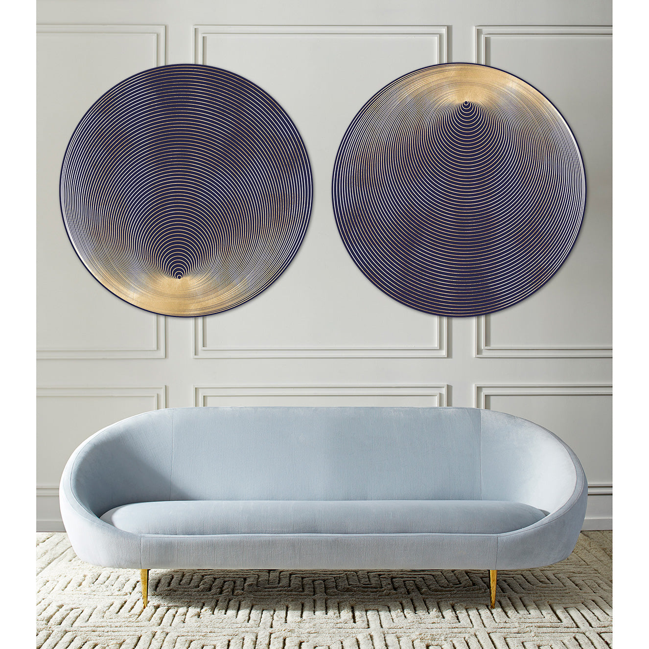 concentric circles ether sofa - styled view