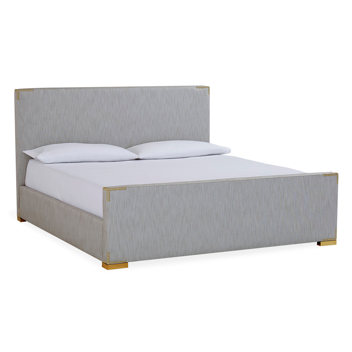 connery king bed biarritz cloud brass feet - angle view
