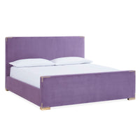 connery king bed venice amethyst velvet brass feet - angle view