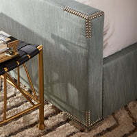 connery king bed biarritz jade nickel - detail styled view