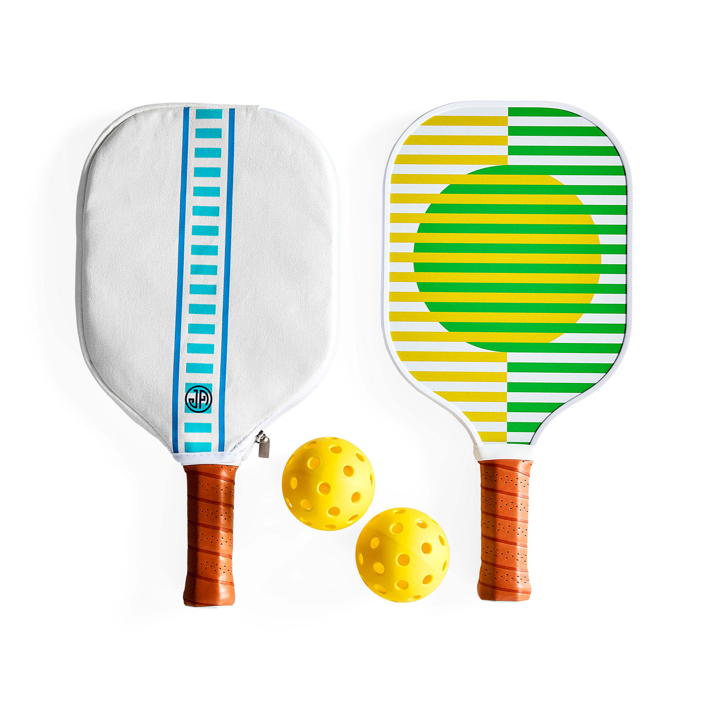 Copenhagen Pickleball Set in Leather and Cotton | Jonathan Adler
