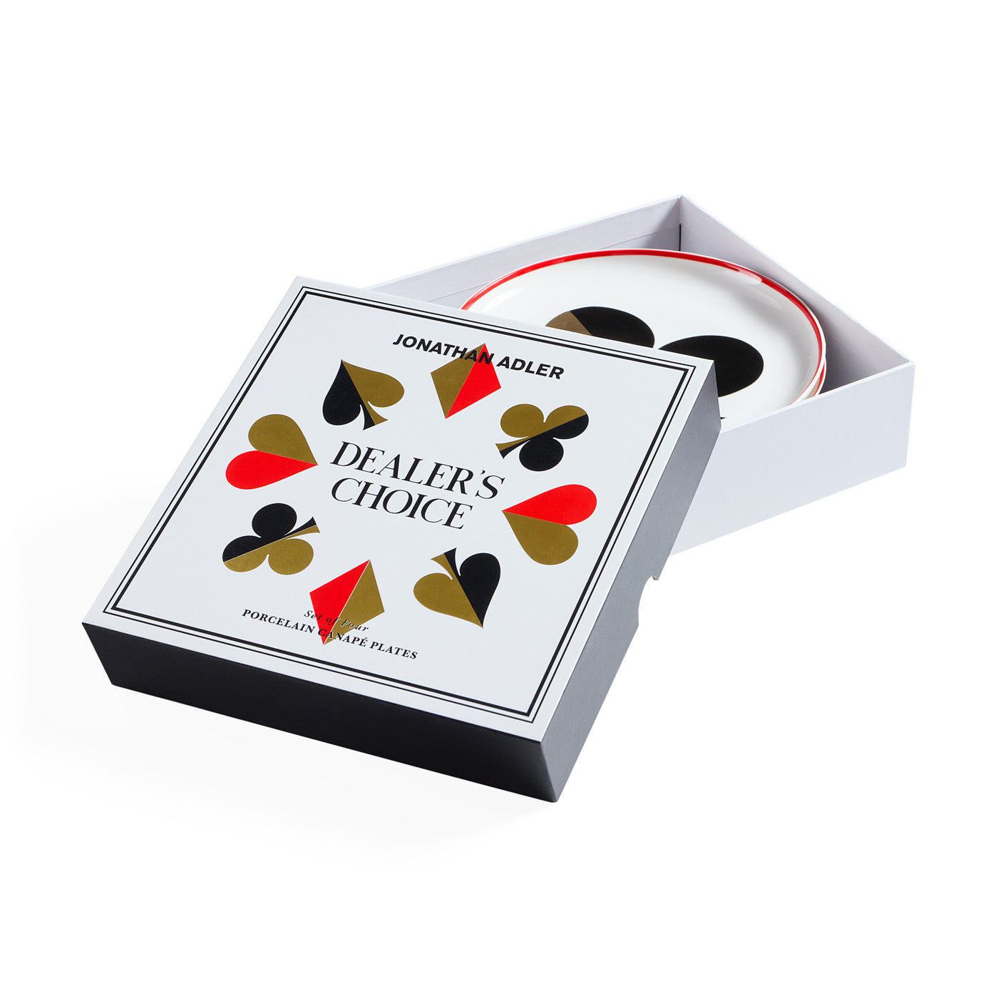 Dealer's Choice Canapé Plate Set with opened box