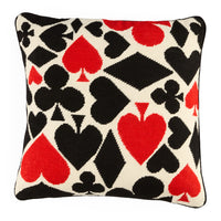 Full Deck Needlepoint Pillow - front view