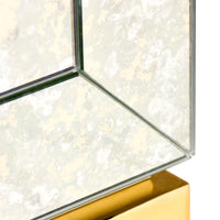 delphine bar antiqued mirror glass brass frame - detail view 2
