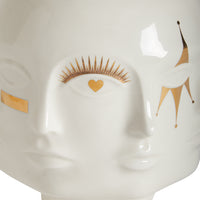 gilded dora maar vase large porcelain white accents gold - detail view 4