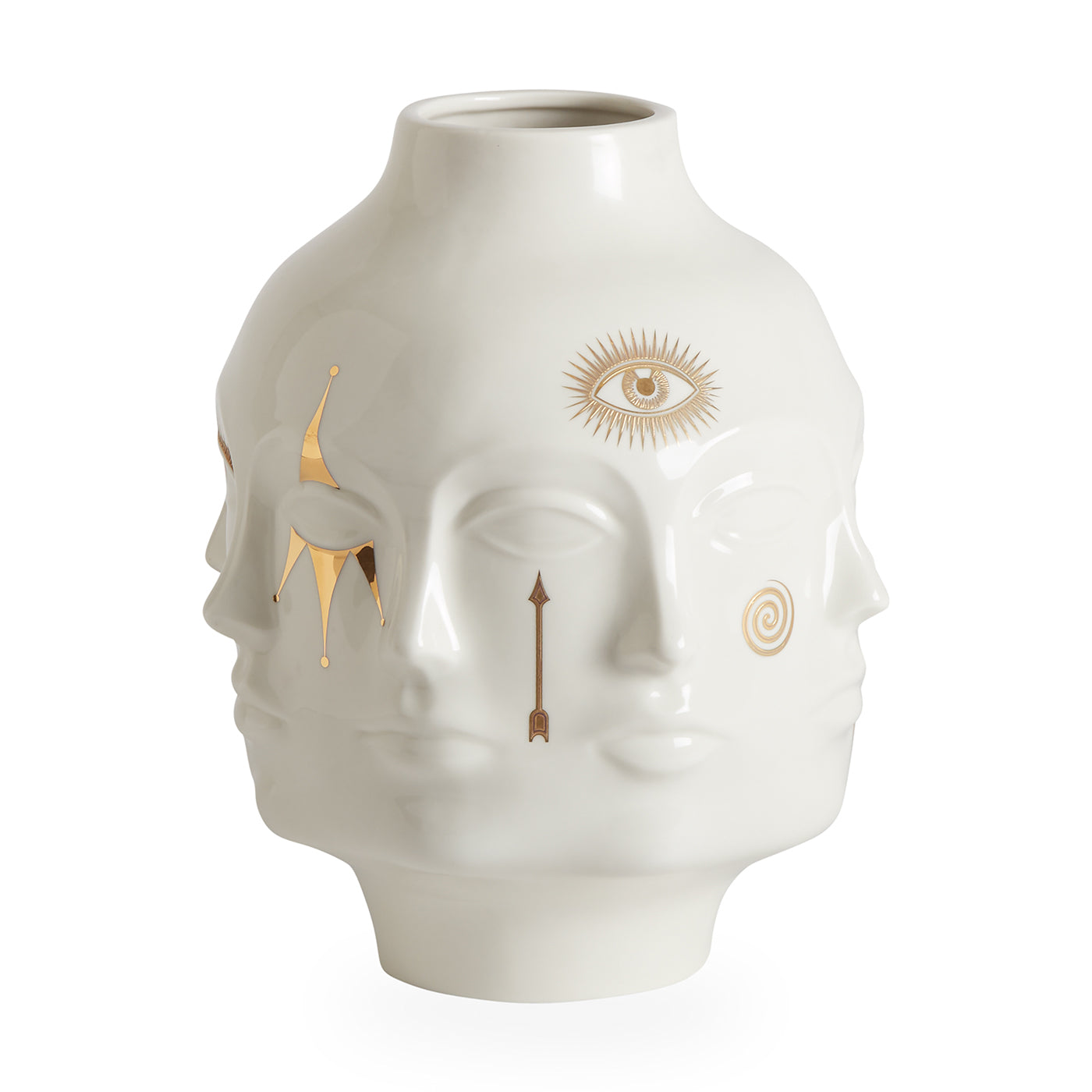 gilded dora maar vase large porcelain white accents gold - view 1
