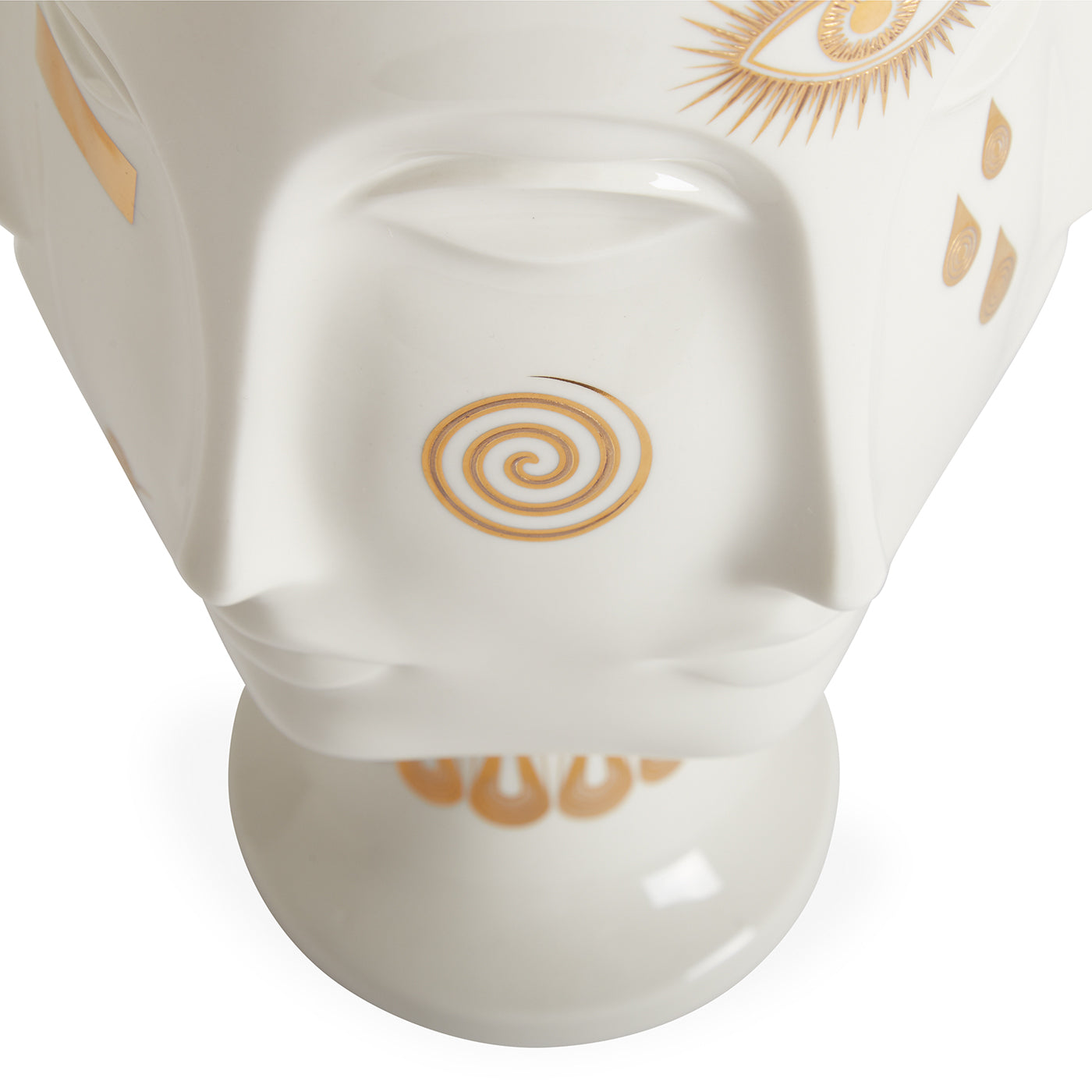 gilded dora maar urn porcelain white accents gold - detail view 3
