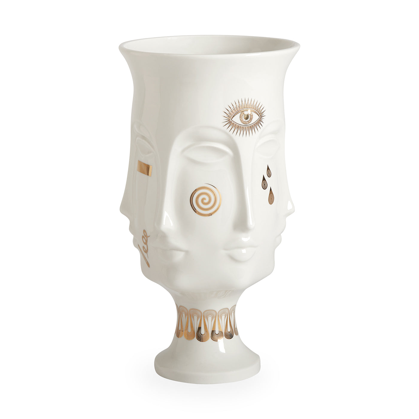 gilded dora maar urn porcelain white accents gold - view 1