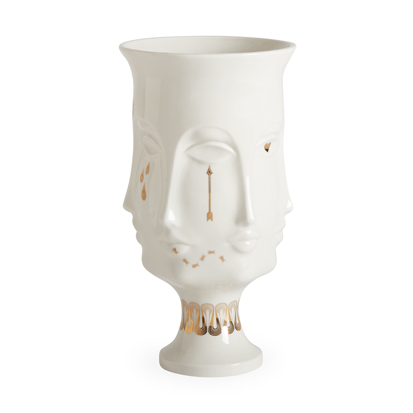 gilded dora maar urn porcelain white accents gold - detail view 1