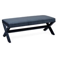 double x-bench venice mariner velvet - angle view