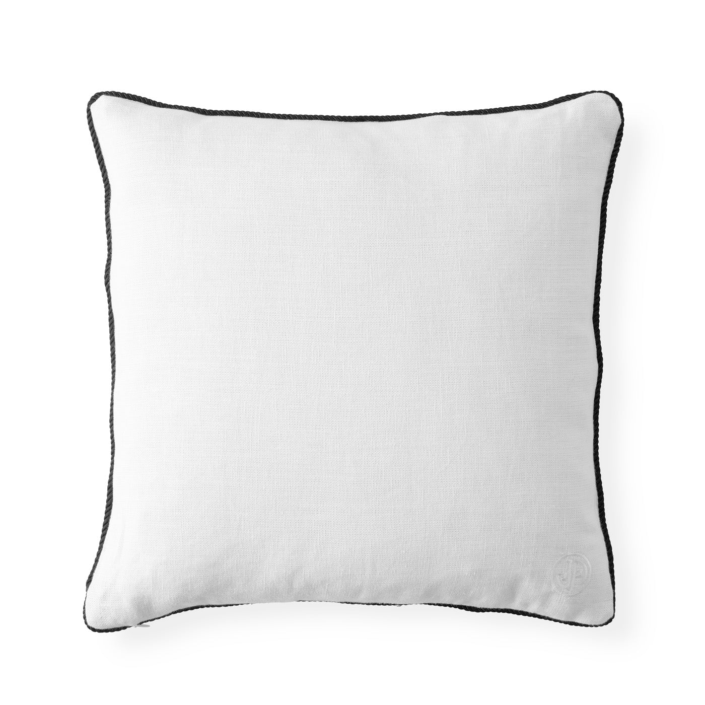 eden square pillow black and white - back view