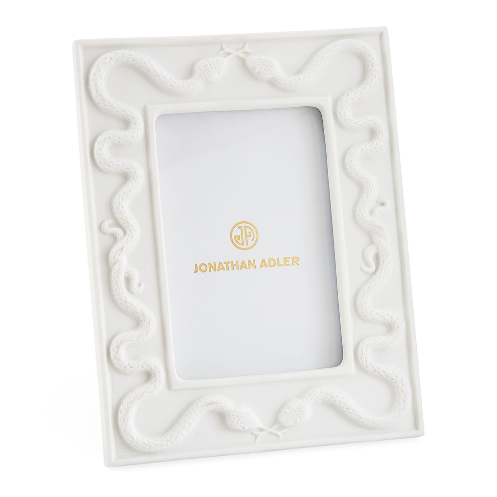 Jonathan Adler フォトフレーム ミラー仕上げ Eden 4 x 6 Frame in Porcelain | Jonathan Adler