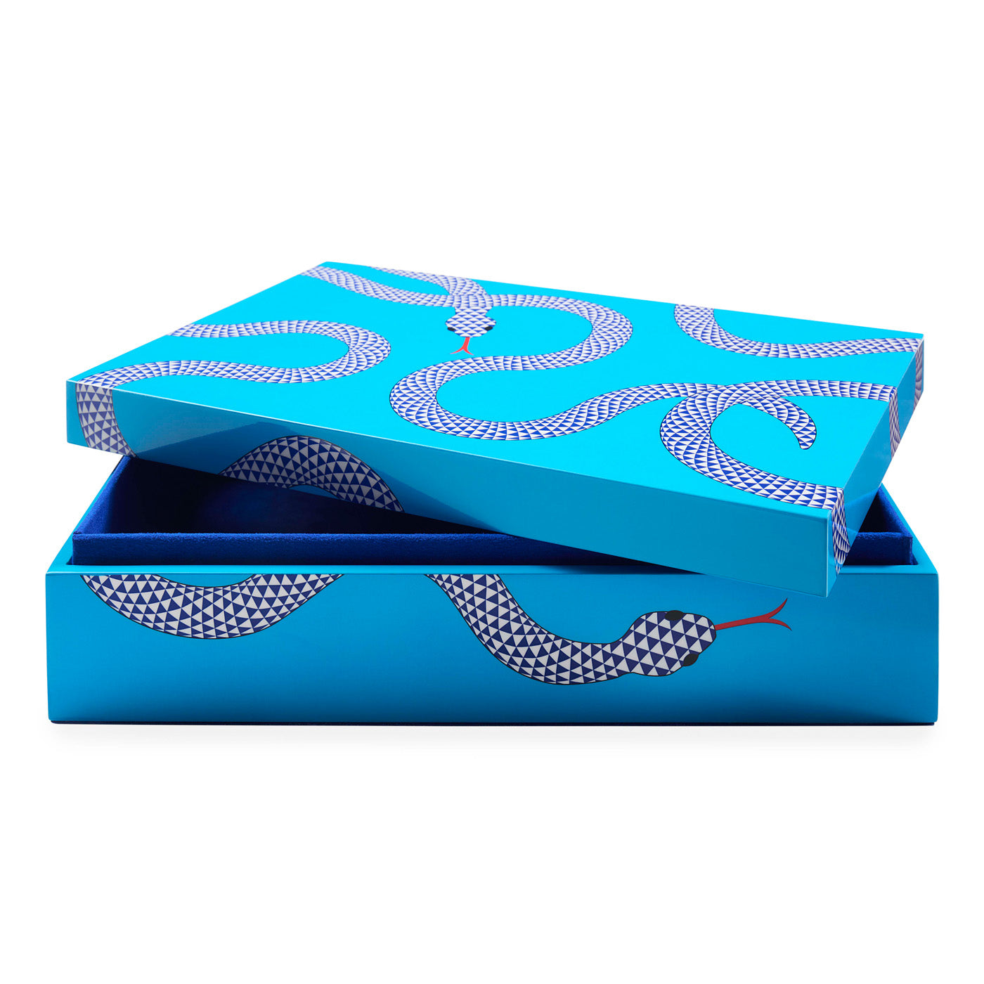 Eden Large Lacquer Box in Lacquer and Velvet | Jonathan Adler
