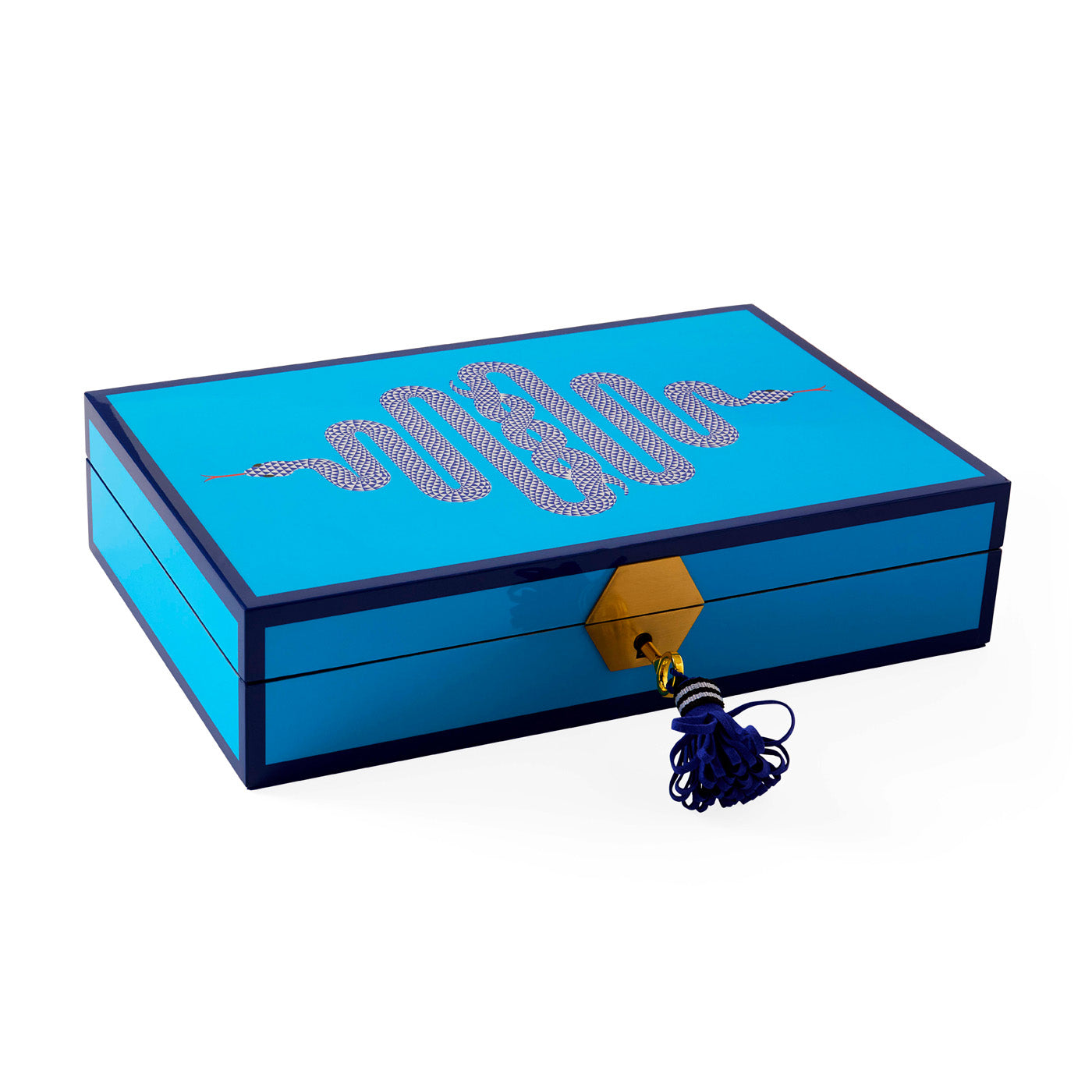 Eden Lacquer Jewelry Box - angle view