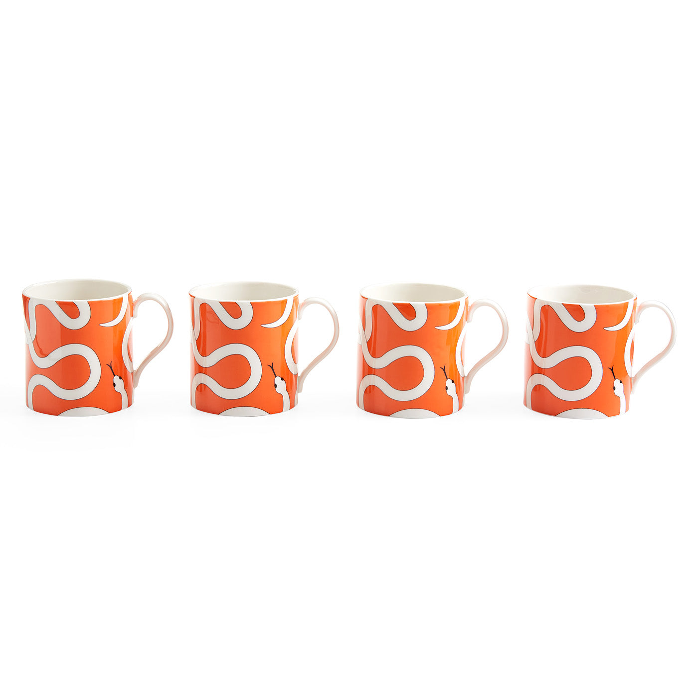 eden mug set porcelain orange - front view