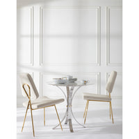 electrum cafe table maxime dining chairs - styled view