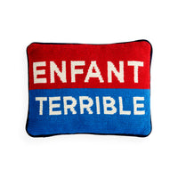 Enfant Terrible Needlepoint Pillow - front view