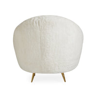 ether chair shearling lampert sofa verona blush alphaville cocktail table living room - styled view