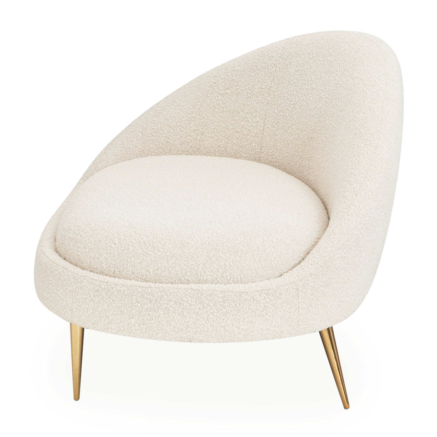 ether chaise right arm facing olympus oatmeal boucle - back view
