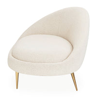 ether chaise right arm facing olympus oatmeal boucle - back view