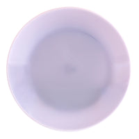 ether dinner plate milk glass purple - front view