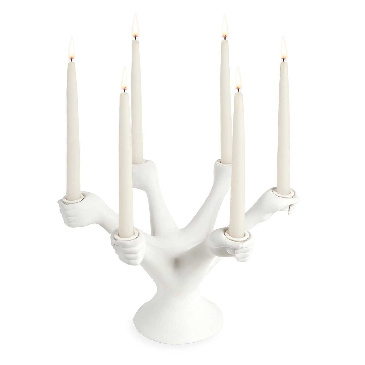 eve candelabra porcelain white - front view