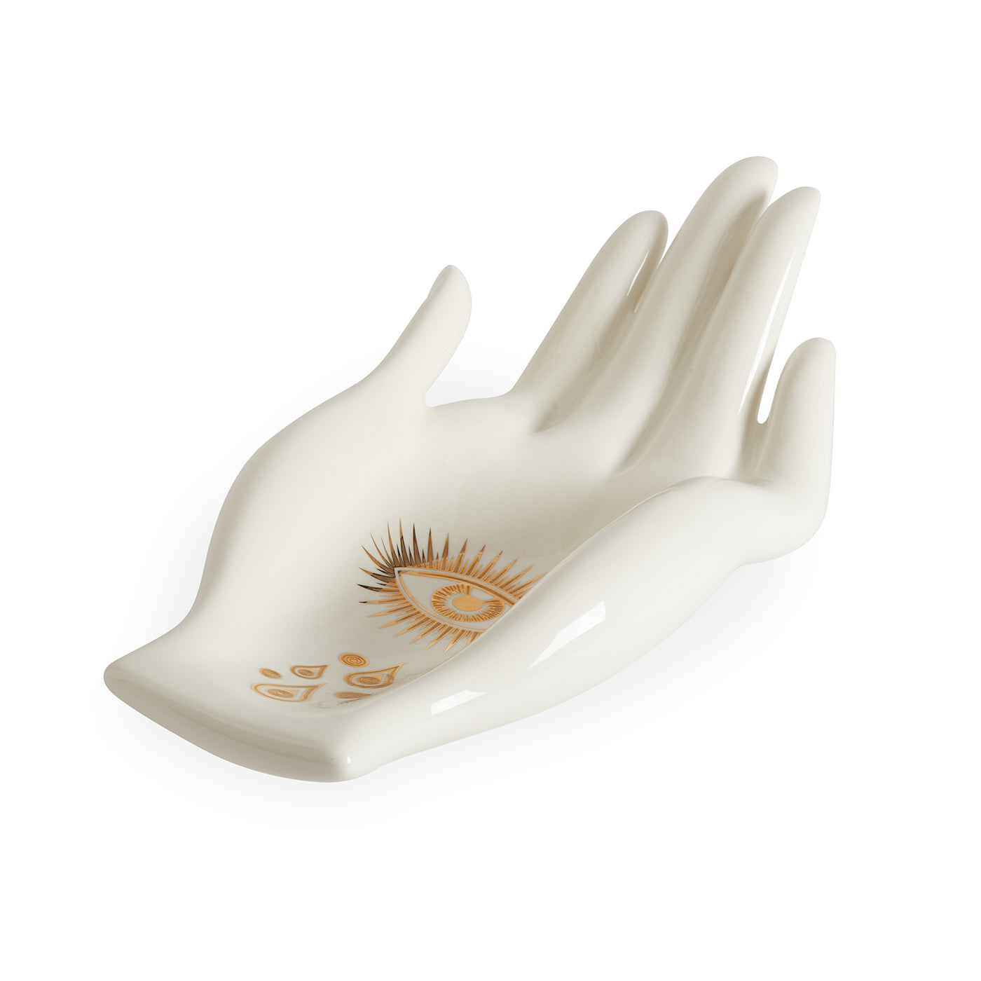 gilded eve fruit bowl porcelain white gold - view 1