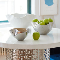 pinch bowl collection with green apples nixon dining table - styled view