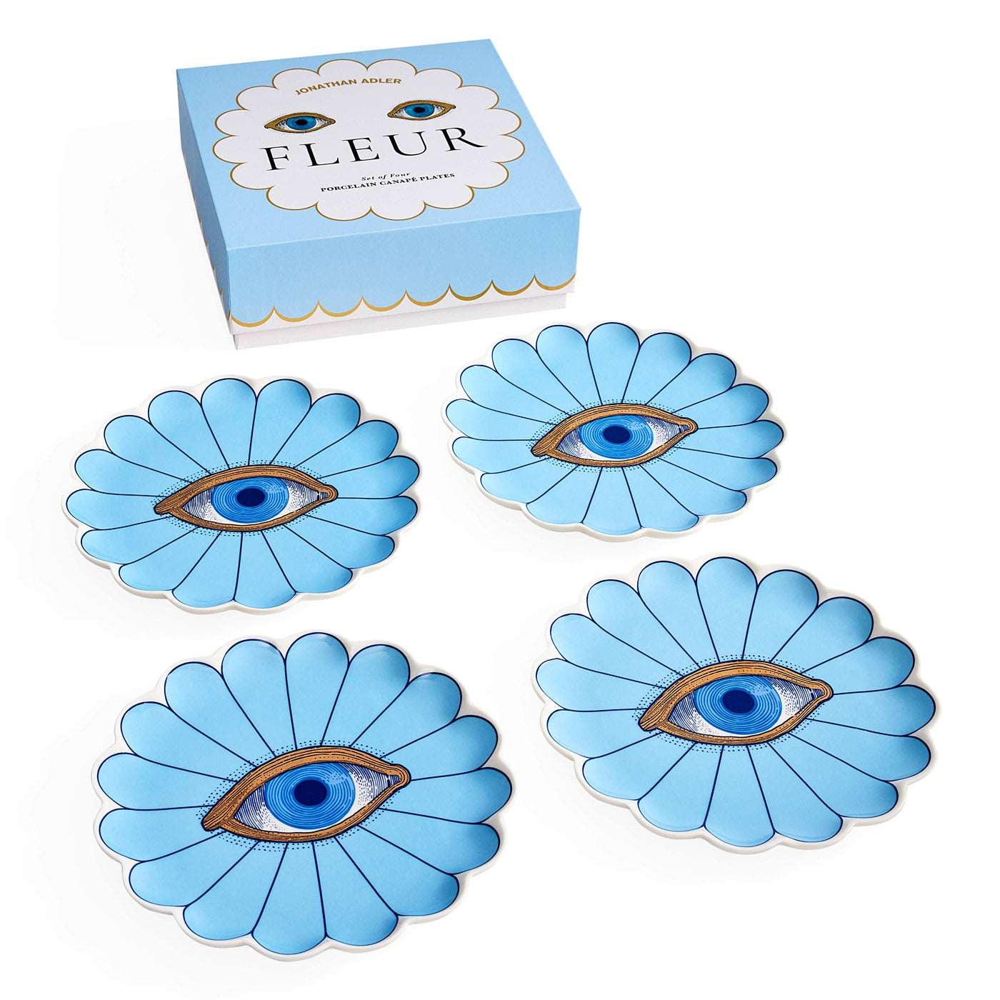 Fleur Canapé Plate Set with box