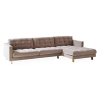 Gray sectional sofa on a white background