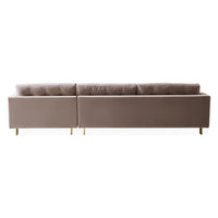 Gray sectional sofa on a white background