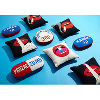 lips needlepoint pillow collection - styled view 4