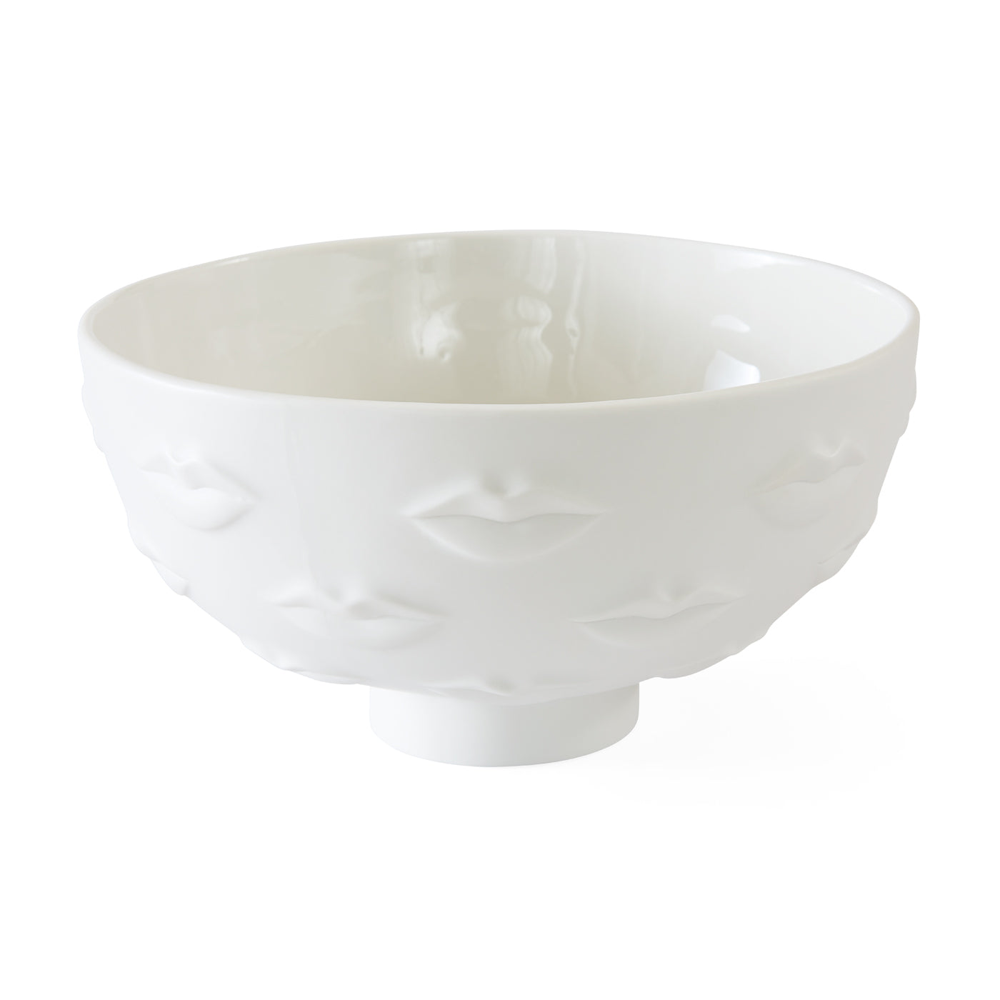 gala lips bowl porcelain white - front view