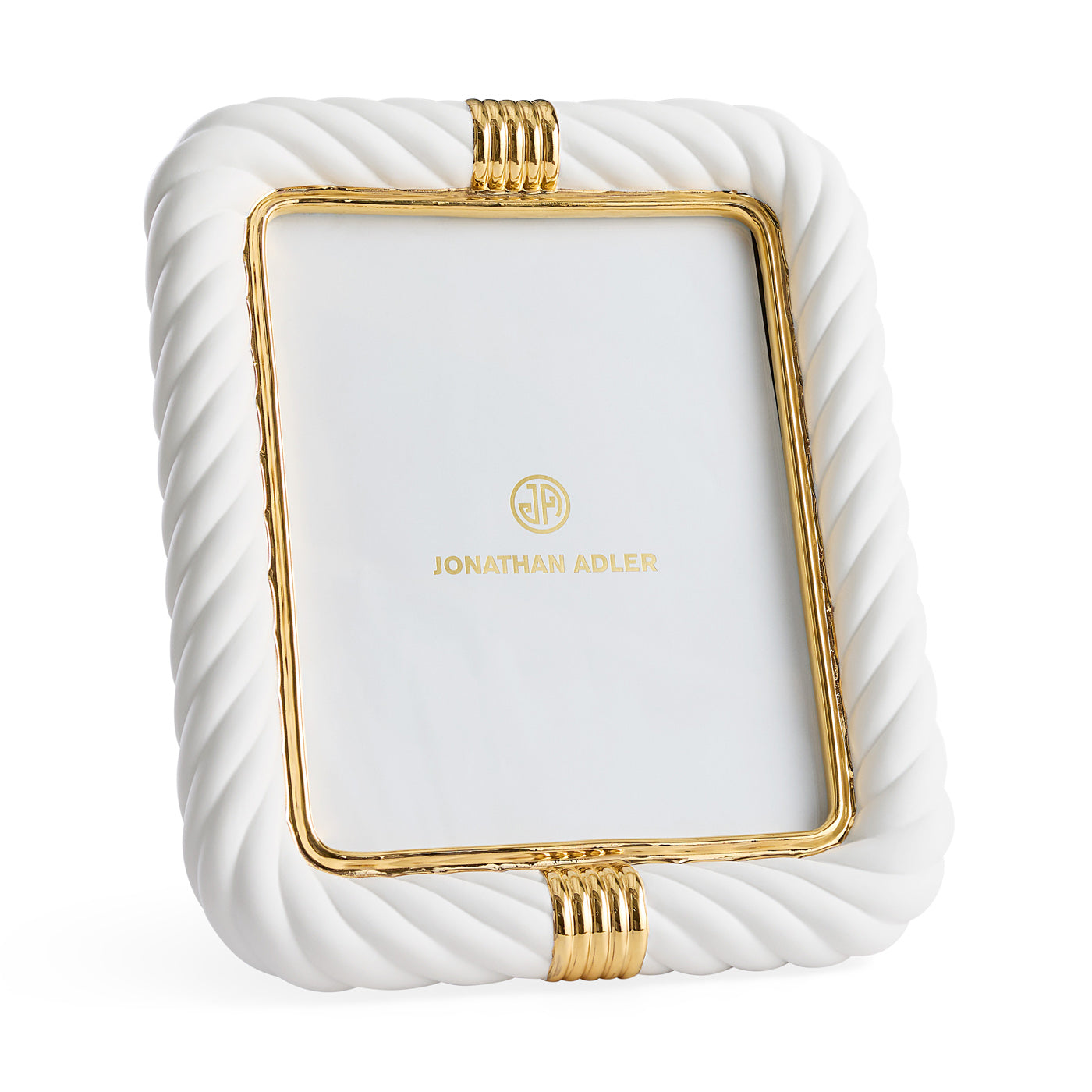 Geneva Frame in Porcelain With Gold Accents | Jonathan Adler