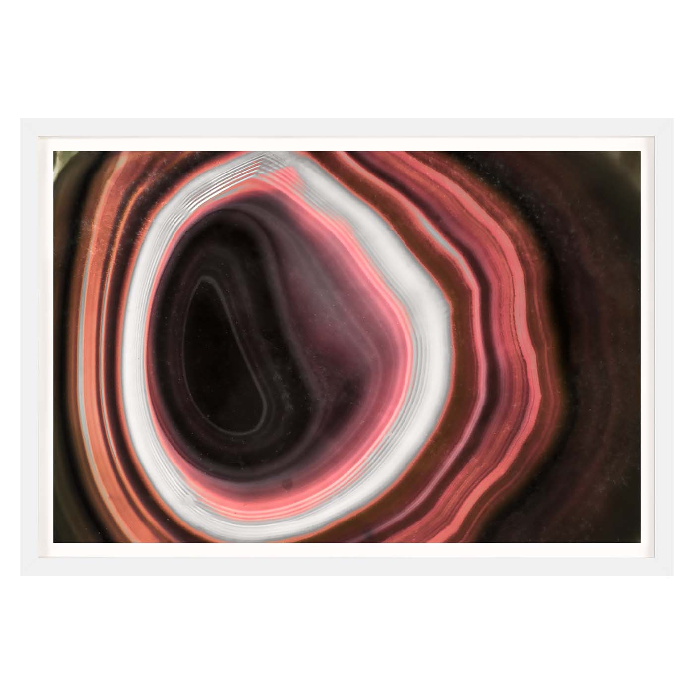geodes 8 print pink - front view