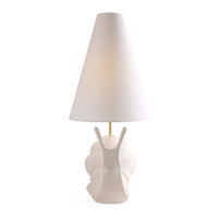 Giant Snail Table Lamp - light on front view