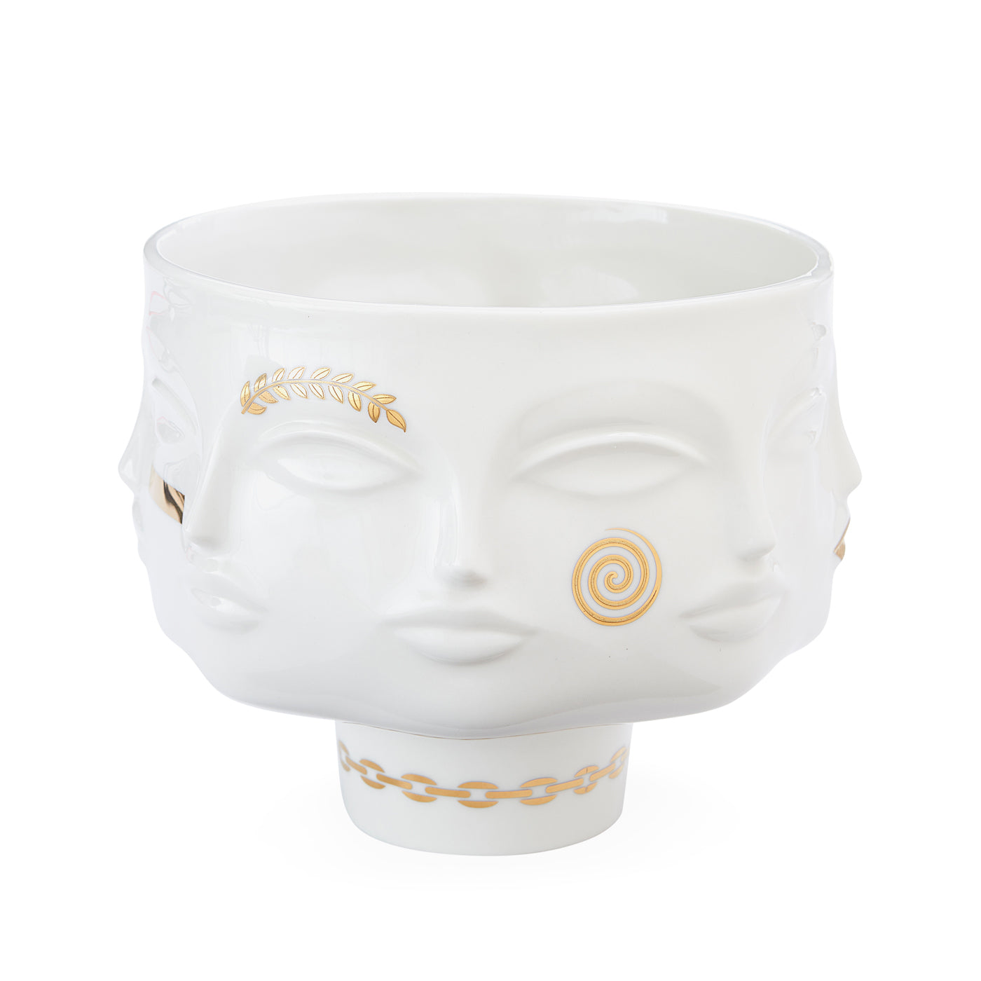 gilded dora maar bowl porcelain white accent gold - view 1