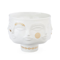 gilded dora maar bowl porcelain white accent gold - view 1