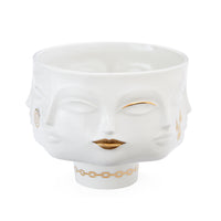 gilded dora maar bowl porcelain white accent gold - view 5