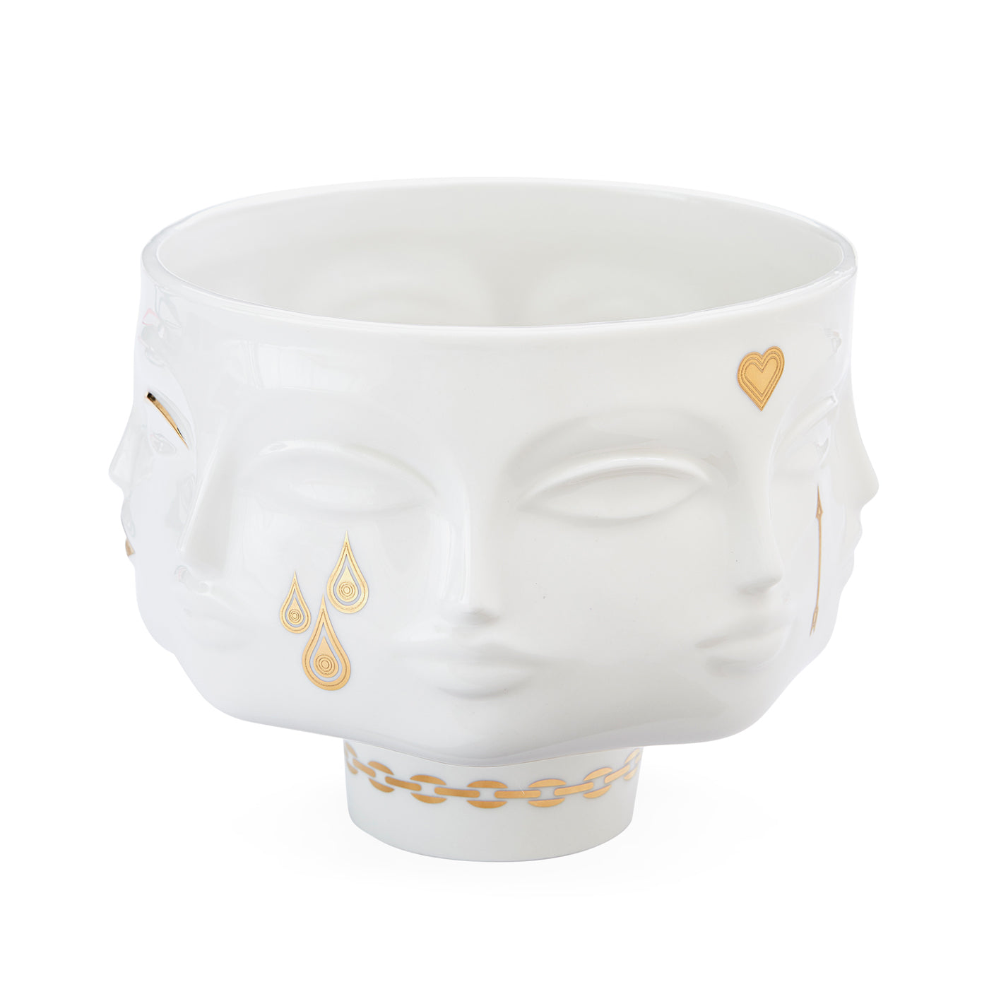 gilded dora maar bowl porcelain white accent gold - view 6