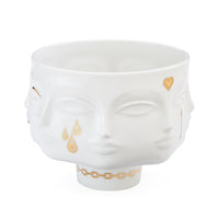 gilded dora maar bowl porcelain white accent gold - view 6