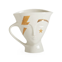 gilded giuliette pitcher porcelain white gold - view 4