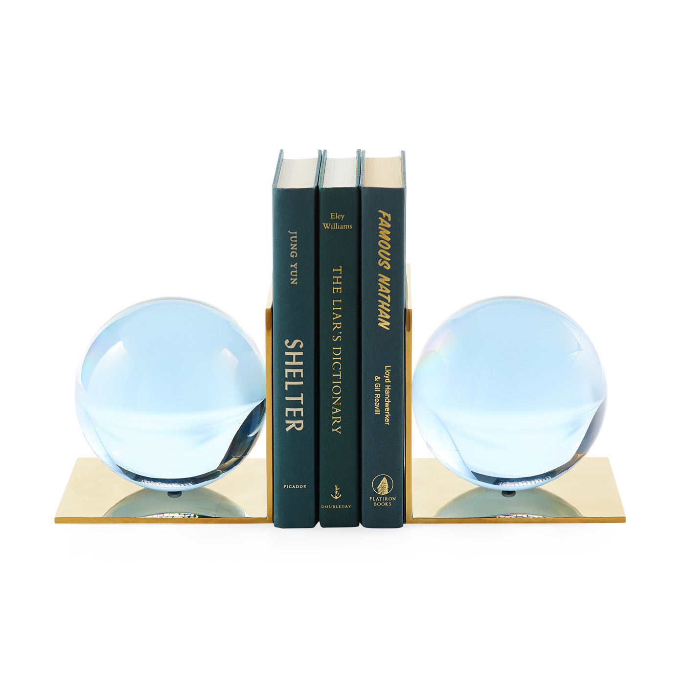 globo bookends - front view