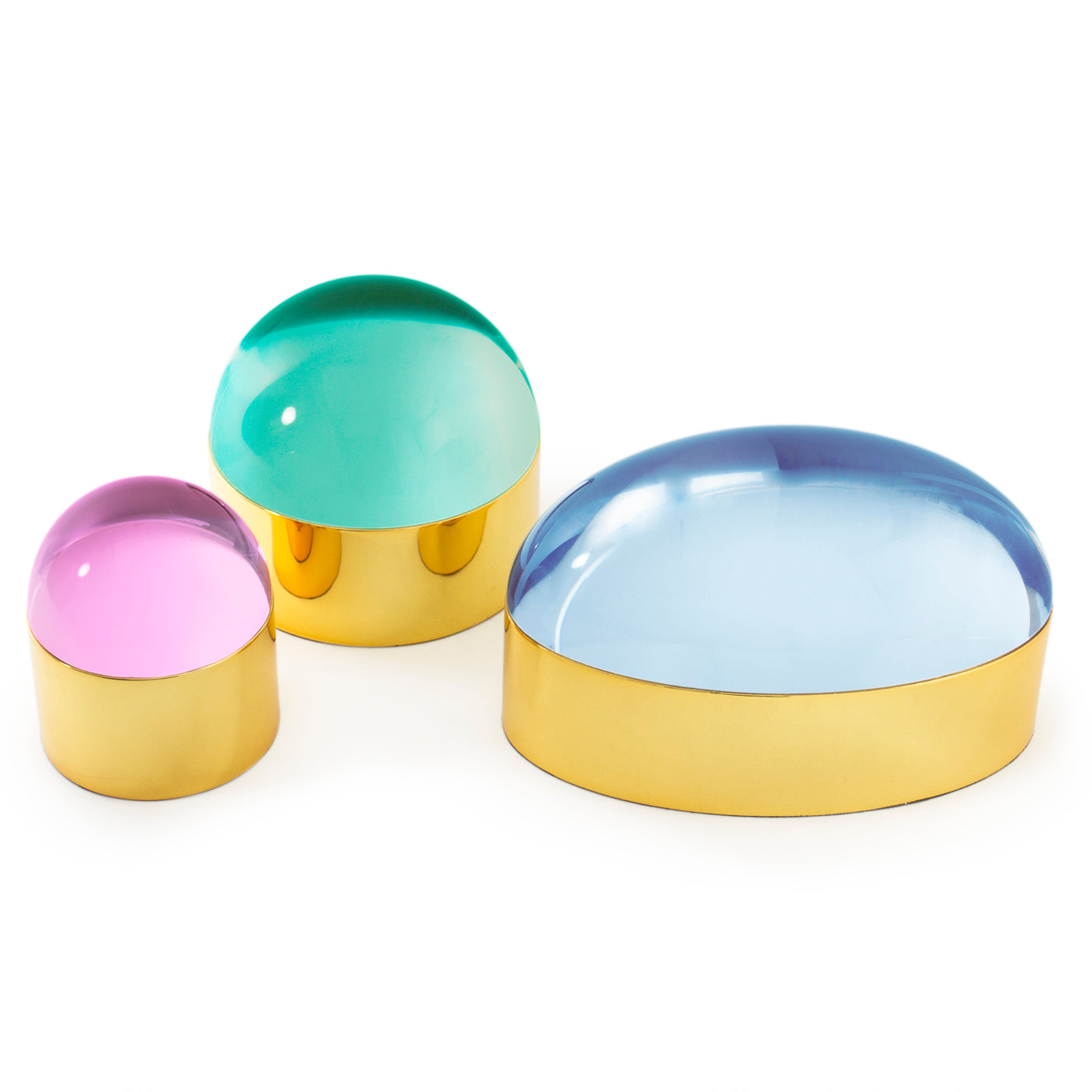 Medium Globo Box in Acrylic and Brass | Jonathan Adler