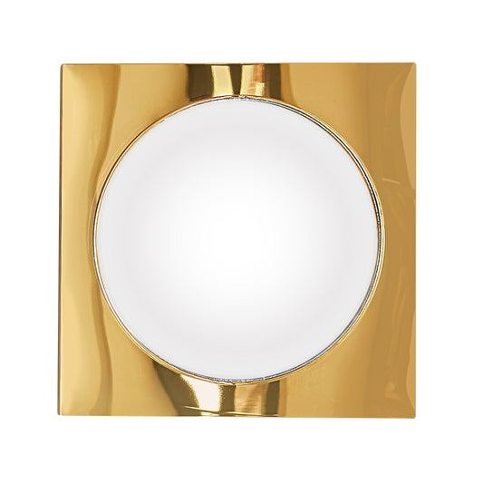 globo convex mirror brass - front view