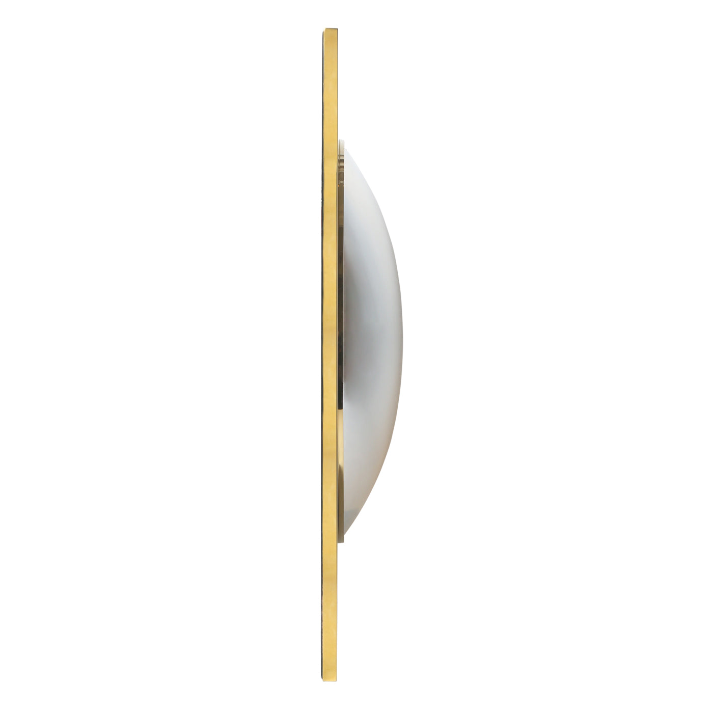 globo convex mirror nickel - side view