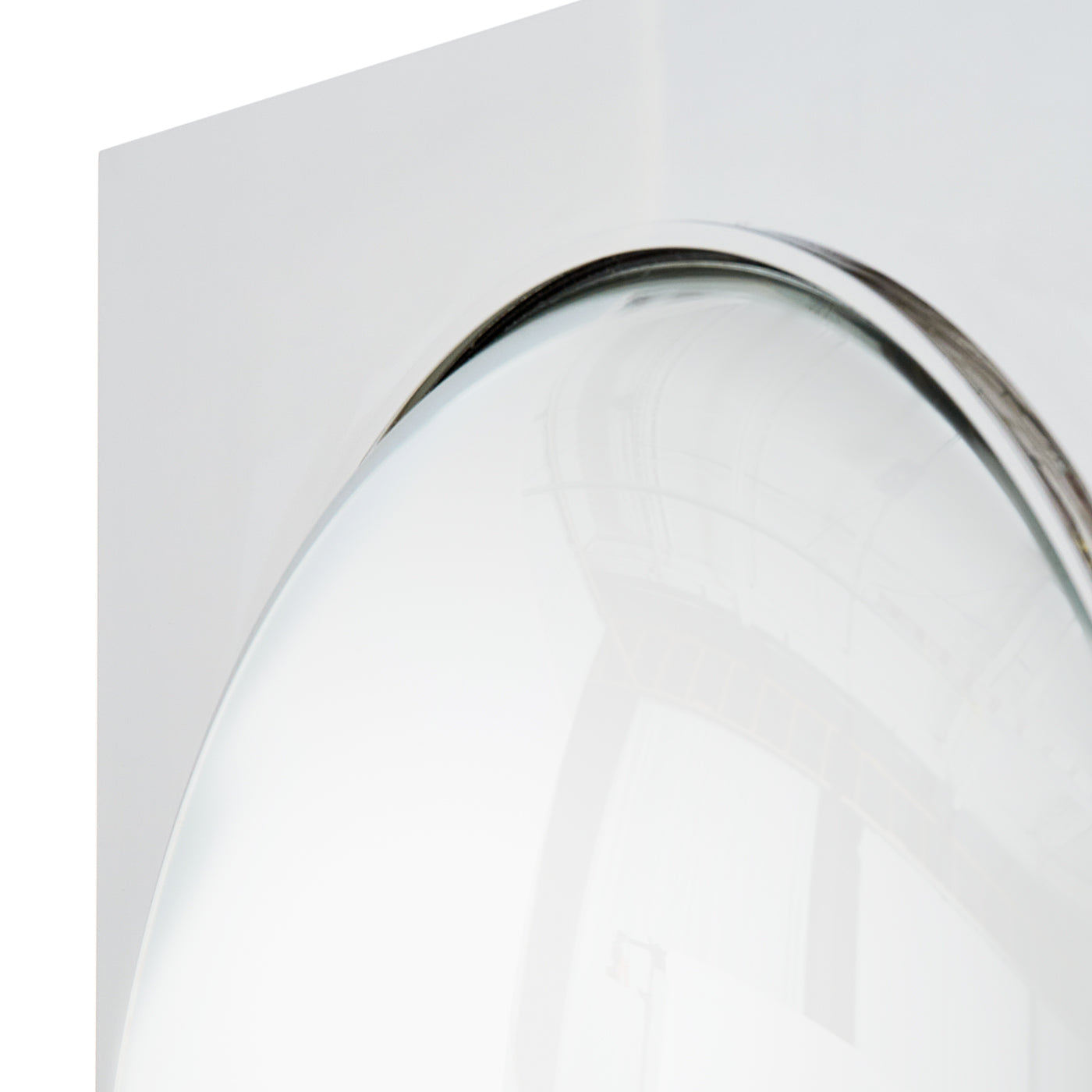 bel air convex mirror nickel silver - details view