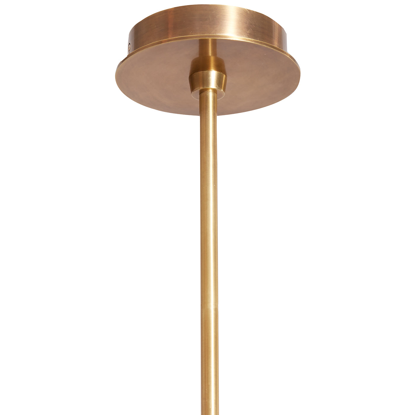 globo five-light chandelier acrylic brass - detail view 2