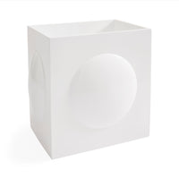 Globo White Wastebasket