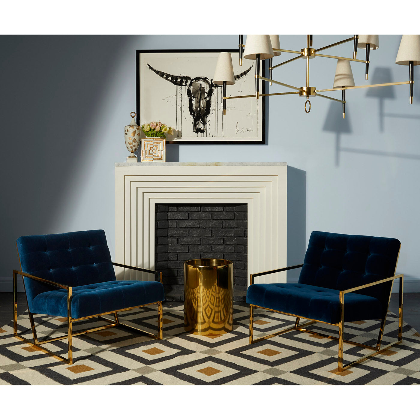 Ventana Two Tier in upper right corner with Pompidou Sectional